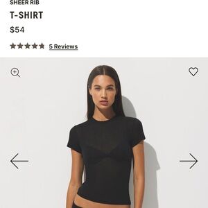 SKIMS Pink Short Sleeve Tee